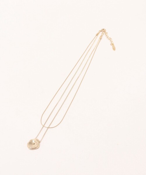 NOLLEY’S Sophi（ノーリーズソフィ）の「ペタントトップ２連ネックレス（ネックレス・レディース・ゴールド/シルバー・FREE）」の2枚目の写真
