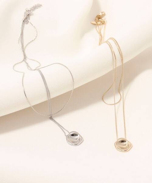 NOLLEY’S Sophi（ノーリーズソフィ）の「ペタントトップ２連ネックレス（ネックレス・レディース・ゴールド/シルバー・FREE）」の6枚目の写真