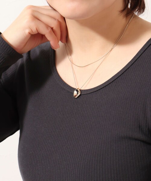 NOLLEY’S Sophi（ノーリーズソフィ）の「ペタントトップ２連ネックレス（ネックレス・レディース・ゴールド/シルバー・FREE）」の7枚目の写真