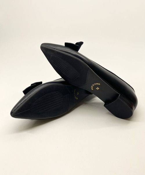 Sugar Sugar（シュガーシュガー）の「【SUGAR SUGARシュガーシュガー】ポインテッドリボンフラットパンプス（パンプス・レディース・アイボリー/ブラック/ブラック系その他・S/M/L/LL）」の10枚目の写真