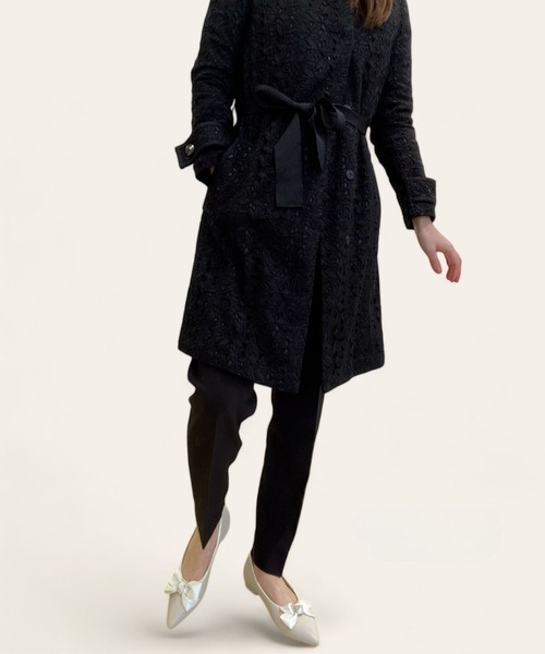 Sugar Sugar（シュガーシュガー）の「【SUGAR SUGARシュガーシュガー】ポインテッドリボンフラットパンプス（パンプス・レディース・アイボリー/ブラック/ブラック系その他・S/M/L/LL）」の19枚目の写真