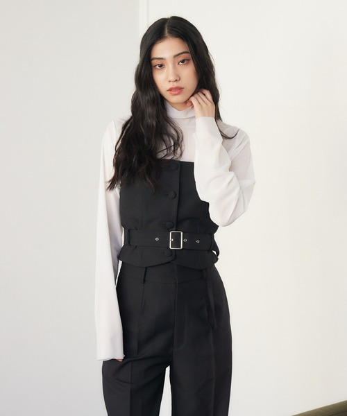 ENVYM（アンビー）の「ベルトポイントビスチェ（その他トップス・レディース・ブラック/グレー・FREE）」の3枚目の写真