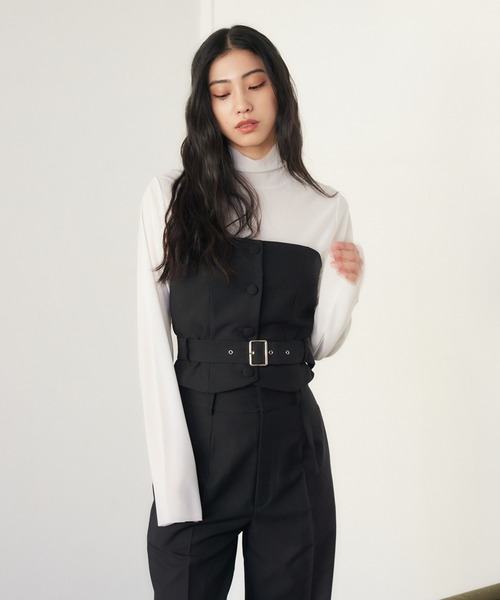 ENVYM（アンビー）の「ベルトポイントビスチェ（その他トップス・レディース・ブラック/グレー・FREE）」の8枚目の写真