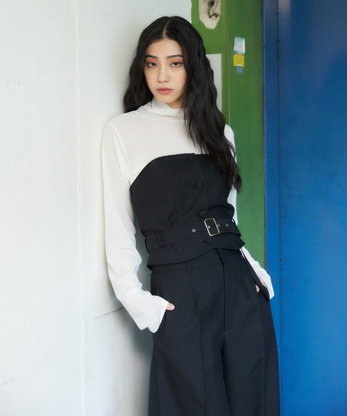 ENVYM（アンビー）の「ベルトポイントビスチェ（その他トップス・レディース・ブラック/グレー・FREE）」の11枚目の写真