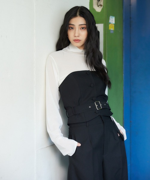 ENVYM（アンビー）の「ベルトポイントビスチェ（その他トップス・レディース・ブラック/グレー・FREE）」の12枚目の写真