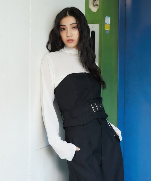 ENVYM（アンビー）の「ベルトポイントビスチェ（その他トップス・レディース・ブラック/グレー・FREE）」の13枚目の写真