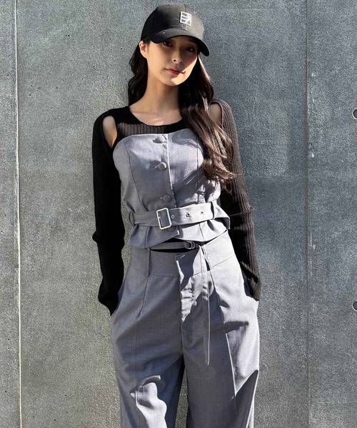 ENVYM（アンビー）の「ベルトポイントビスチェ（その他トップス・レディース・ブラック/グレー・FREE）」の14枚目の写真