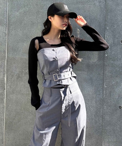 ENVYM（アンビー）の「ベルトポイントビスチェ（その他トップス・レディース・ブラック/グレー・FREE）」の15枚目の写真