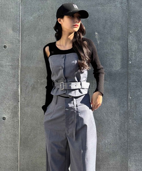 ENVYM（アンビー）の「ベルトポイントビスチェ（その他トップス・レディース・ブラック/グレー・FREE）」の16枚目の写真