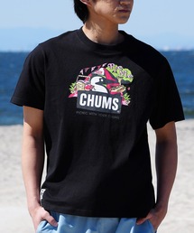 CHUMS/チャムス Tシャツ 半袖 ブービーバード ピクニックモチーフ フロントプリント クルーネック CH01-2347