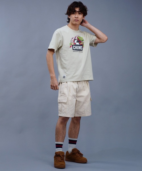CHUMS(チャムス)の「CHUMS/チャムス Tシャツ 半袖 ブービーバード ピクニックモチーフ フロントプリント クルーネック CH01-2347(Tシャツ/カットソー・メンズ・ベージュ/ホワイト/レッド/ブルー/ブラック・2XL/XL/L/M)」の10枚目の写真