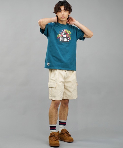 CHUMS(チャムス)の「CHUMS/チャムス Tシャツ 半袖 ブービーバード ピクニックモチーフ フロントプリント クルーネック CH01-2347(Tシャツ/カットソー・メンズ・ベージュ/ホワイト/レッド/ブルー/ブラック・2XL/XL/L/M)」の16枚目の写真
