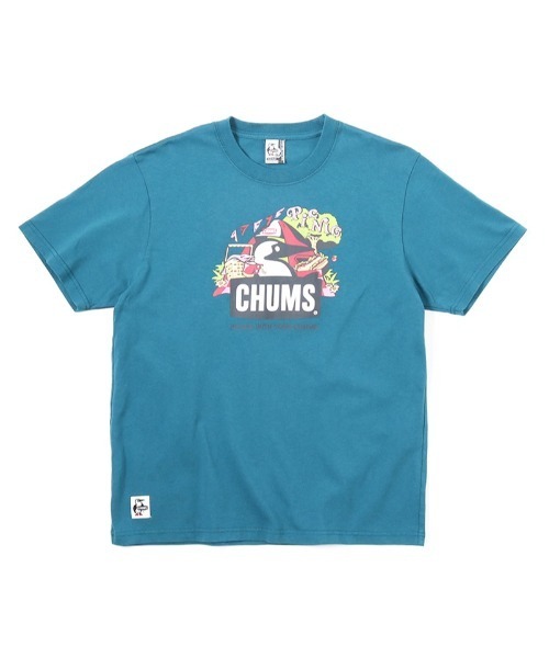CHUMS(チャムス)の「CHUMS/チャムス Tシャツ 半袖 ブービーバード ピクニックモチーフ フロントプリント クルーネック CH01-2347(Tシャツ/カットソー・メンズ・ベージュ/ホワイト/レッド/ブルー/ブラック・2XL/XL/L/M)」の7枚目の写真