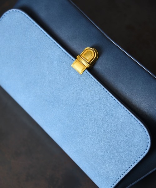 folka（フォルカ）の「3-1E12 バックルトラビゾイド ハンドバッグ ワンハンドル バッグ（ハンドバッグ・レディース・ブラック/ブラウン/ブルー/アイボリー・ONESIZE）」の14枚目の写真