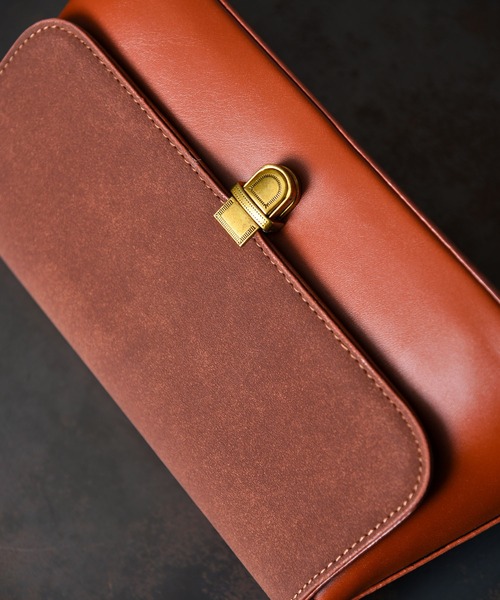 folka（フォルカ）の「3-1E12 バックルトラビゾイド ハンドバッグ ワンハンドル バッグ（ハンドバッグ・レディース・ブラック/ブラウン/ブルー/アイボリー・ONESIZE）」の15枚目の写真