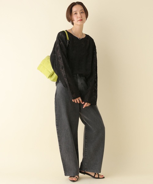 LEPSIM（レプシィム）の「ソウレースプルオーバー　108091（Tシャツ/カットソー・レディース・ブラック/イエロー/オフホワイト/レッド・FREE）」の8枚目の写真