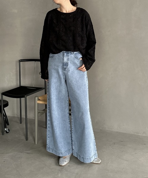 LEPSIM（レプシィム）の「ソウレースプルオーバー　108091（Tシャツ/カットソー・レディース・ブラック/イエロー/オフホワイト/レッド・FREE）」の21枚目の写真