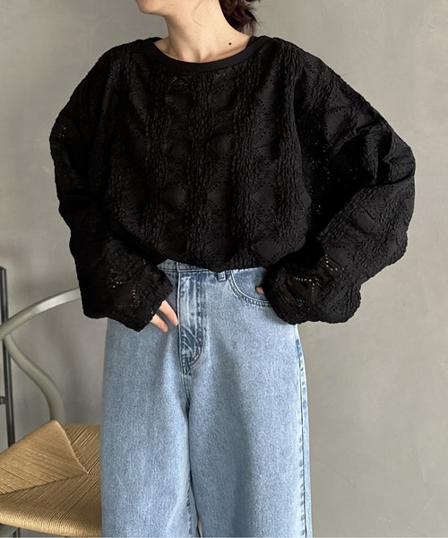 LEPSIM（レプシィム）の「ソウレースプルオーバー　108091（Tシャツ/カットソー・レディース・ブラック/イエロー/オフホワイト/レッド・FREE）」の20枚目の写真