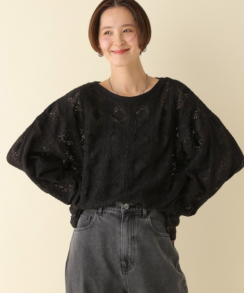 LEPSIM（レプシィム）の「ソウレースプルオーバー　108091（Tシャツ/カットソー・レディース・ブラック/イエロー/オフホワイト/レッド・FREE）」の11枚目の写真