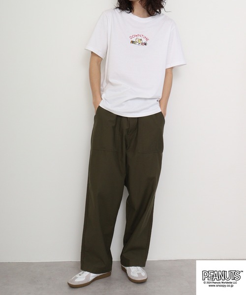 PEANUTS(ピーナッツ)の「PEANUTS プリントTシャツ(Tシャツ/カットソー・メンズ・ホワイト/ネイビー/ベージュ/ブラック/ブルーグレー/レモンイエロー・M/L/LL)」の11枚目の写真