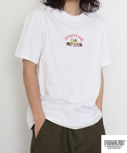 PEANUTS(ピーナッツ)の「PEANUTS プリントTシャツ(Tシャツ/カットソー・メンズ・ホワイト/ネイビー/ベージュ/ブラック/ブルーグレー/レモンイエロー・M/L/LL)」の7枚目の写真