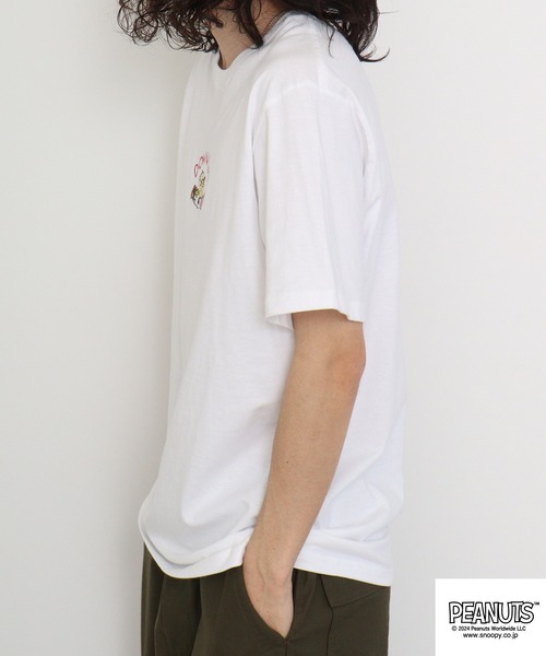 PEANUTS(ピーナッツ)の「PEANUTS プリントTシャツ(Tシャツ/カットソー・メンズ・ホワイト/ネイビー/ベージュ/ブラック/ブルーグレー/レモンイエロー・M/L/LL)」の8枚目の写真