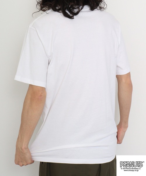 PEANUTS(ピーナッツ)の「PEANUTS プリントTシャツ(Tシャツ/カットソー・メンズ・ホワイト/ネイビー/ベージュ/ブラック/ブルーグレー/レモンイエロー・M/L/LL)」の9枚目の写真