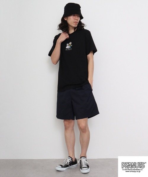 PEANUTS(ピーナッツ)の「PEANUTS プリントTシャツ(Tシャツ/カットソー・メンズ・ホワイト/ネイビー/ベージュ/ブラック/ブルーグレー/レモンイエロー・M/L/LL)」の16枚目の写真
