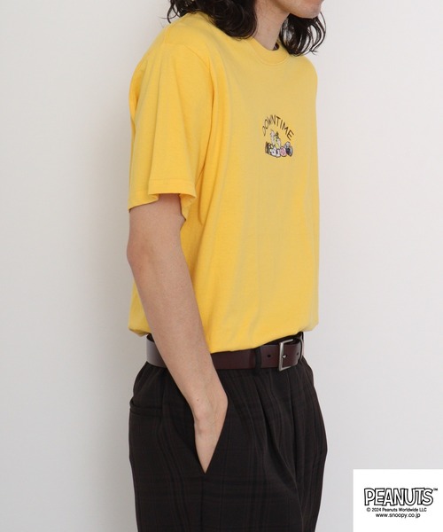 PEANUTS(ピーナッツ)の「PEANUTS プリントTシャツ(Tシャツ/カットソー・メンズ・ホワイト/ネイビー/ベージュ/ブラック/ブルーグレー/レモンイエロー・M/L/LL)」の20枚目の写真