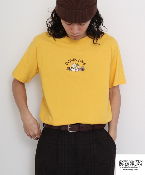 PEANUTS(ピーナッツ)の「PEANUTS プリントTシャツ(Tシャツ/カットソー・メンズ・ホワイト/ネイビー/ベージュ/ブラック/ブルーグレー/レモンイエロー・M/L/LL)」の17枚目の写真