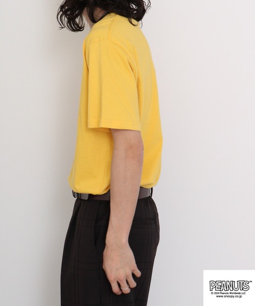 PEANUTS(ピーナッツ)の「PEANUTS プリントTシャツ(Tシャツ/カットソー・メンズ・ホワイト/ネイビー/ベージュ/ブラック/ブルーグレー/レモンイエロー・M/L/LL)」の18枚目の写真