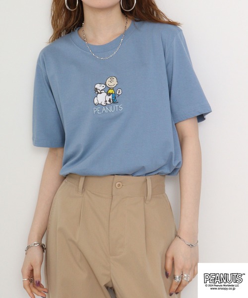PEANUTS(ピーナッツ)の「PEANUTS プリントTシャツ(Tシャツ/カットソー・メンズ・ホワイト/ネイビー/ベージュ/ブラック/ブルーグレー/レモンイエロー・M/L/LL)」の22枚目の写真