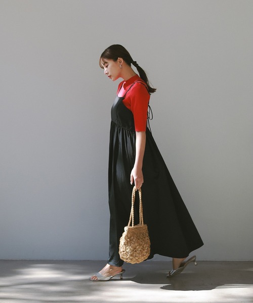 N.(N. Natural Beauty Basic)(エヌエヌナチュラルビューティーベーシック)の「◆透かし編みペーパートートバッグ(トートバッグ・レディース・ベージュ/イエロー・フリ-)」の19枚目の写真