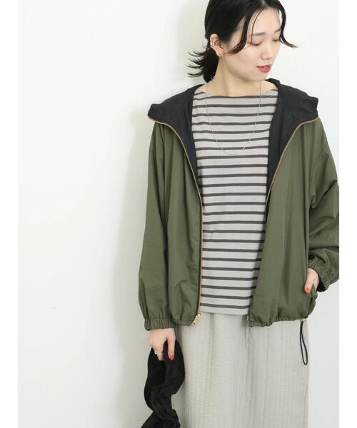 Samansa Mos2 blue(サマンサモスモスブルー)の「ボーダーロンT(Tシャツ/カットソー・レディース・ピンク/グリーン/ブルー/オフホワイト/グレー・F)」の22枚目の写真