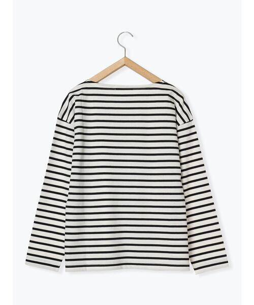 Samansa Mos2 blue(サマンサモスモスブルー)の「ボーダーロンT(Tシャツ/カットソー・レディース・ピンク/グリーン/ブルー/オフホワイト/グレー・F)」の13枚目の写真