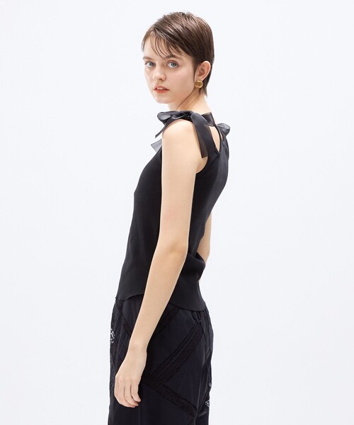 DEICY（デイシー）の「カットアウトリボンカットソー（Tシャツ/カットソー・レディース・ブラック/ライトベージュ・FREE）」の22枚目の写真