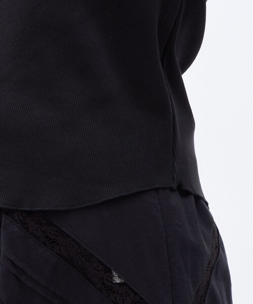 DEICY（デイシー）の「カットアウトリボンカットソー（Tシャツ/カットソー・レディース・ブラック/ライトベージュ・FREE）」の4枚目の写真