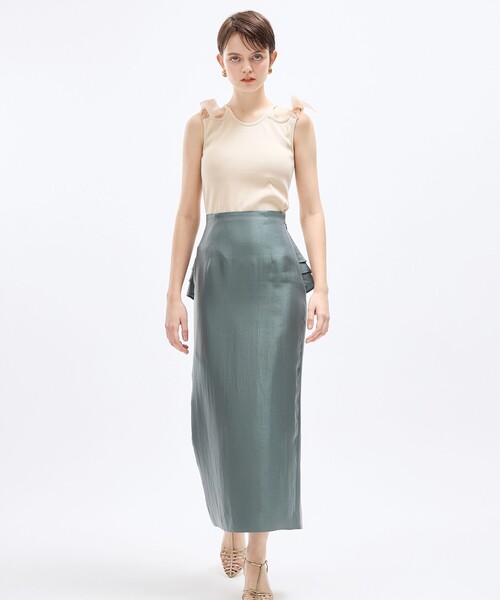 DEICY（デイシー）の「カットアウトリボンカットソー（Tシャツ/カットソー・レディース・ブラック/ライトベージュ・FREE）」の19枚目の写真