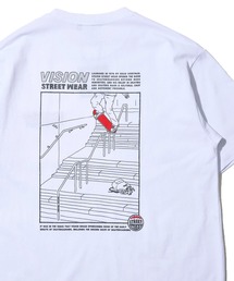 【VISION STREET WEAR】オリジナルグラフィック スクエアイラストプリントTシャツ / バックプリント