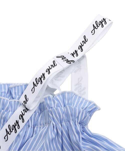 algy（アルジー）の「オフショル風肩りぼんワンピ（ワンピース・キッズ・ベージュ/ブラック/サックスブルー・X-SMALL/MEDIUM/SMALL/XX-SMALL）」の7枚目の写真