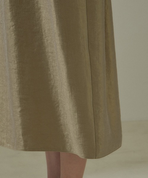 SALON adam et rope'（サロン アダム エ ロペ）の「[24SS]シャイニーツイルカフタンワンピース【セットアップ対応】（ワンピース・レディース・ブラック/グレー系その他・FREE）」の21枚目の写真