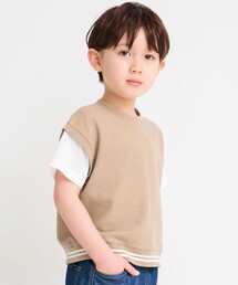 BRANSHES | 重ね着風鹿の子半袖Tシャツ(Tシャツ/カットソー)