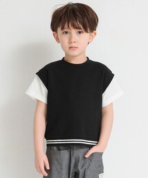 BRANSHES | 重ね着風鹿の子半袖Tシャツ(Tシャツ/カットソー)