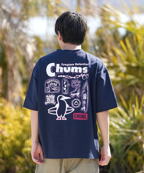 CHUMS(チャムス)の「【ムラサキスポーツ限定】CHUMS/チャムス 半袖Tシャツ バックプリント CH01-2413(Tシャツ/カットソー・メンズ・グレイッシュベージュ/ブラック/ホワイト/ブルーグリーン/ライトベージュ/チャコール/ネイビー・S/M/L/XL)」の13枚目の写真