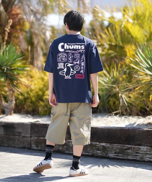 CHUMS(チャムス)の「【ムラサキスポーツ限定】CHUMS/チャムス 半袖Tシャツ バックプリント CH01-2413(Tシャツ/カットソー・メンズ・グレイッシュベージュ/ブラック/ホワイト/ブルーグリーン/ライトベージュ/チャコール/ネイビー・S/M/L/XL)」の10枚目の写真