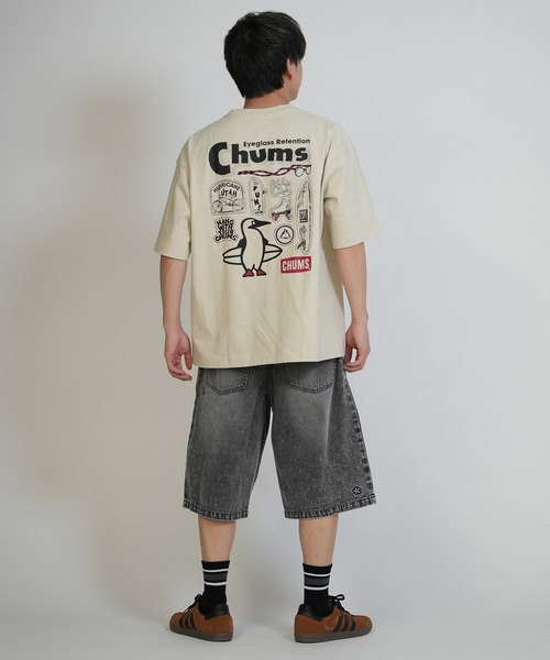 CHUMS(チャムス)の「【ムラサキスポーツ限定】CHUMS/チャムス 半袖Tシャツ バックプリント CH01-2413(Tシャツ/カットソー・メンズ・グレイッシュベージュ/ブラック/ホワイト/ブルーグリーン/ライトベージュ/チャコール/ネイビー・S/M/L/XL)」の16枚目の写真