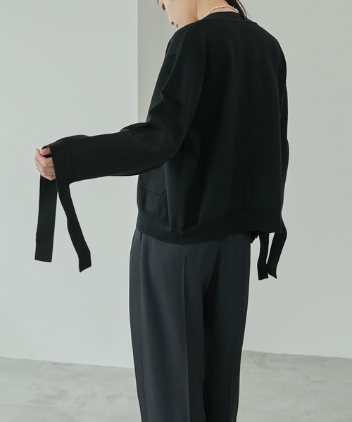 ルシェルブルー ビッグアームカーディガン新品 LE CIEL BLEU（ルシェルブルー）の「Tape Detail Knit Cardigan