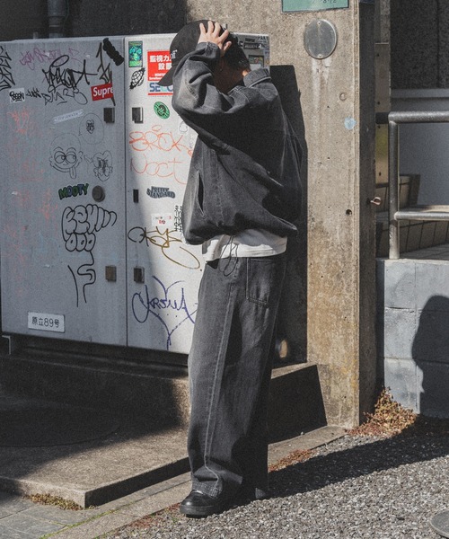 kutir(クティール)の「【低身長だからカッコよく着こなせるアイテム】ドローコード付きデニムジャケット(セットアップ着用可能)(デニムジャケット・メンズ・ブラック/ダークインディゴブルー・SMALL/MEDIUM)」の20枚目の写真