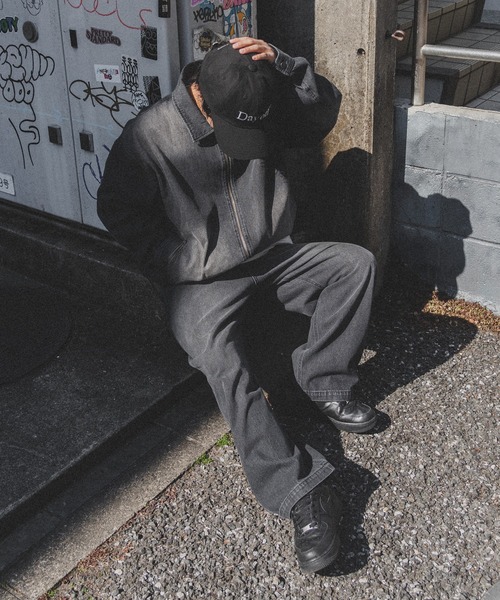 kutir(クティール)の「【低身長だからカッコよく着こなせるアイテム】ドローコード付きデニムジャケット(セットアップ着用可能)(デニムジャケット・メンズ・ブラック/ダークインディゴブルー・SMALL/MEDIUM)」の11枚目の写真