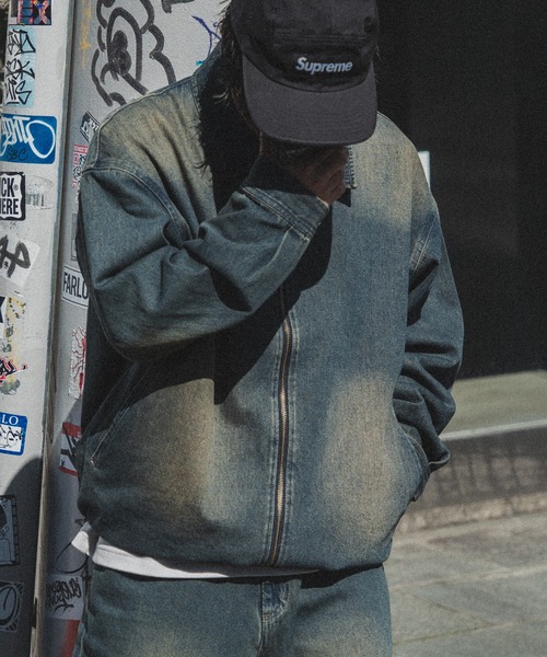 kutir(クティール)の「【低身長だからカッコよく着こなせるアイテム】ドローコード付きデニムジャケット(セットアップ着用可能)(デニムジャケット・メンズ・ブラック/ダークインディゴブルー・SMALL/MEDIUM)」の6枚目の写真